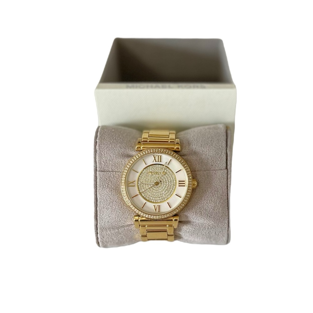 Michael Kors Catlin Gold Watch Pearl MK3332